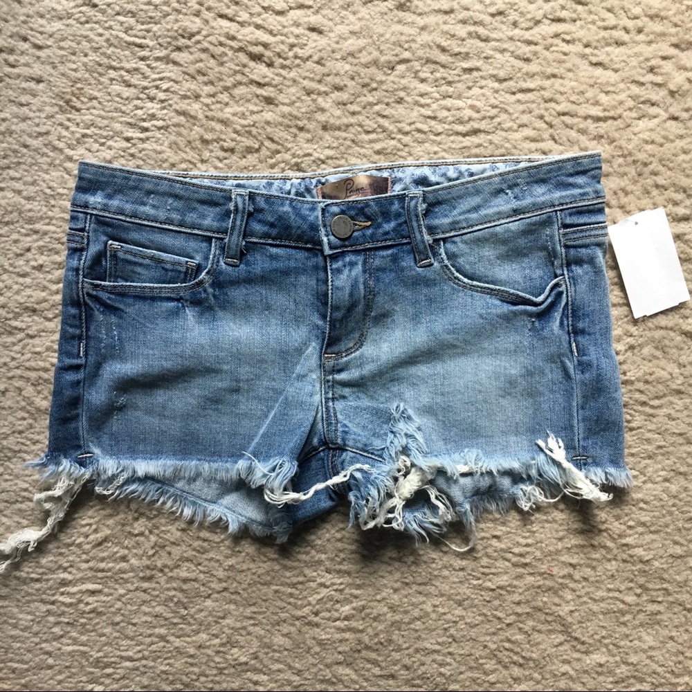 frayed Denim Shorts